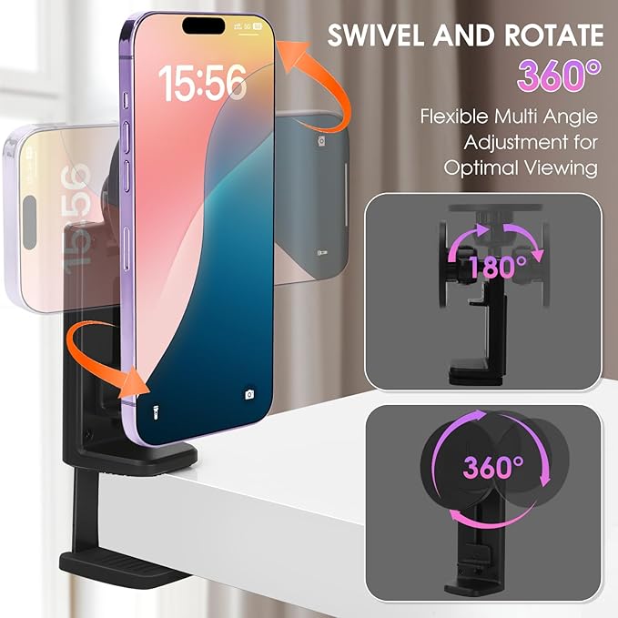Airplane Travel Essentials Airplane Phone Holder for MagSafe, Handsfree for MagSafe Phone Stand Plane for iPhone 16 15 Flying Travel Accessories