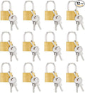 Juvale Luggage Locks with Keys - Mini Lock for Diaries & Jewelry Boxes - Travel Security for Suitcases & Bags - 12 Pack, 0.7 x 1.2 x 0.25 in, Gold & Silver