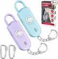 Safe Sound Personal Alarm, 2 Pack 130 dB Loud Siren Song Emergency Security Alarm Keychain with Strobe LED Light, Personal Sound Safety Siren for Women, Men, Children, Elderly