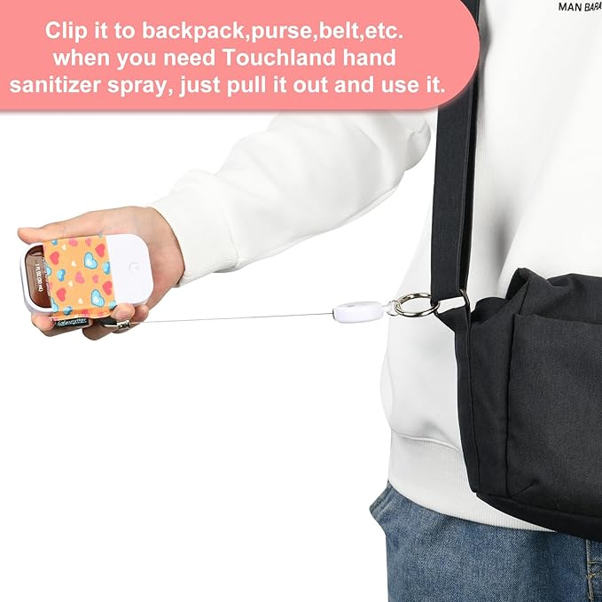 Beautyflier Pack of 4 Elastic Sleeve for Touchland Power Mist and Glow Mist 1FL OZ Hand Sanitizer Spray