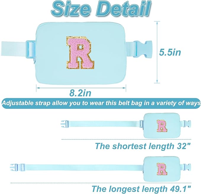 Uygafly Birthday Gifts for 6 7 8 9 10 11 12 13 Year Old Girls,Belt Bag for Women Girls Fanny Pack Crossbody Bags for Kids,Fashion Waist Packs Cute Teen Trendy Stuff Travel Essentials | Blue,R
