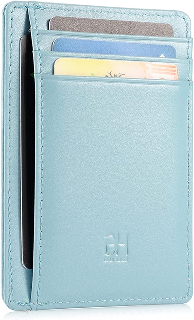 GH GOLD HORSE Slim RFID Blocking Card Holder Minimalist Leather Front Pocket Wallet for Women | Slim, RFID Blocking, Minimalist, Front Pocket