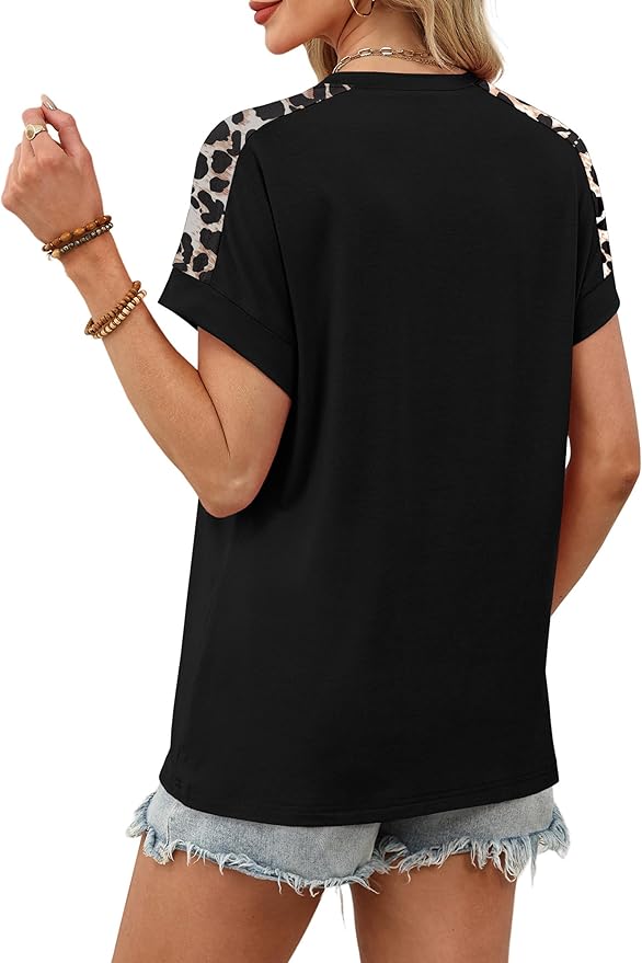 WIHOLL Womens Tops Short Sleeve Shirts Summer Outfits 2026 Spring Dressy Casual Clothes Clothing