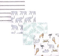 Hudson Baby Unisex Baby Cotton Flannel Receiving Blankets, Modern Neutral Safari, One Size
