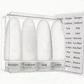 Dot&Dot Leak Proof Travel Bottles - Tubes for Liquid TSA Approved 3oz Silicone Toiletries Travel Shampoo & Conditioner Containers with Labels