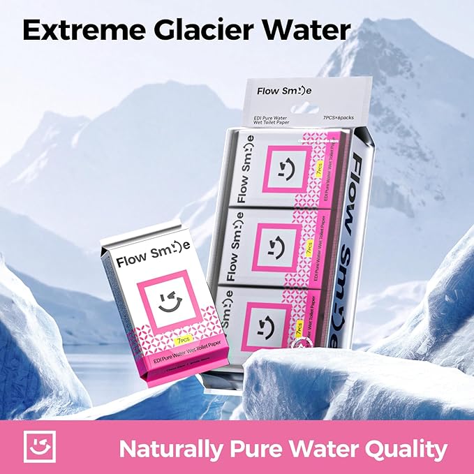 Flushable Wipes Travel Mini Size - 99.5% Water, Unscented Gentle for Sensitive Skin - Travel Essentials for Adults, Kids, Baby Care, Family, 126 Counts (18 Packs of 7)