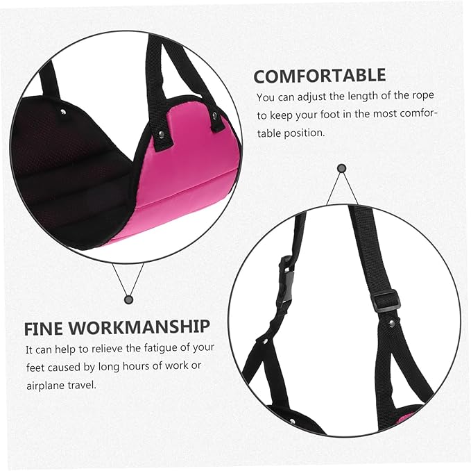 Portable Foot Rest for Airplane Travel Foot Hammock Cushion for Comfort Flights Lightweight Travel Accessory to Relieve Muscle Strain and Fatigue