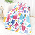 Rainbow Throw Blanket for Girls, Soft Cozy Fleece Blanket for Bed Couch Easter Living Room Home Decor, Colorful Birthday Gifts for Kids Toddlers Women, 50"x60"