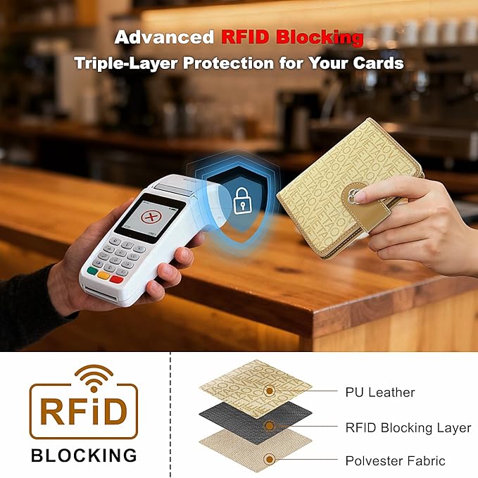 Passport Holder for Travel, RFID Blocking Leather Airtag Wallet for Women Men, Large Passport Cover Essentials Gift, Tickets, Cash, Photo, Sim Card Pen Slot, Apricot