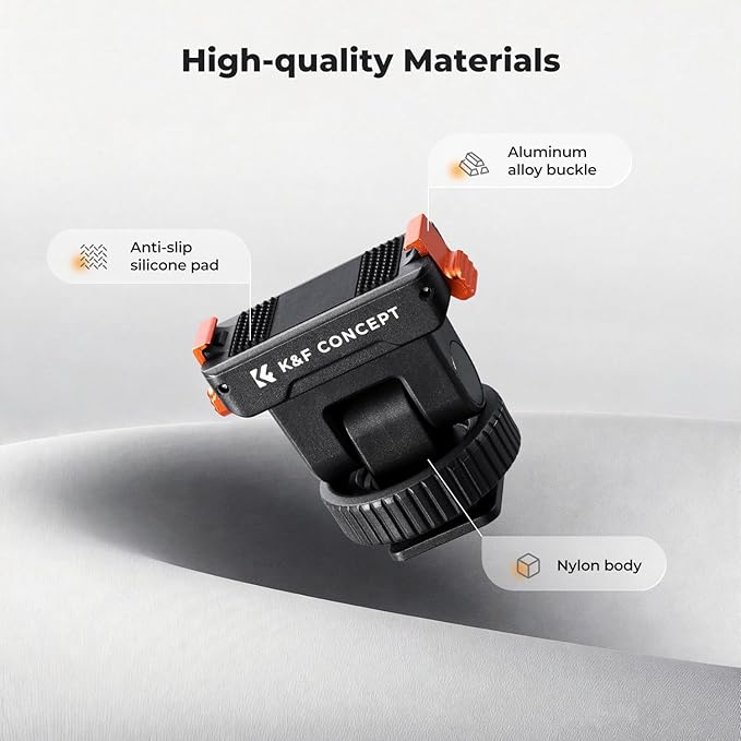 K&F CONCEPT Plastic Cold Shoe Mount Compatible with DJI Osmo Nano/Osmo Action 6, Action Camera Magnetic Quick Mount Holder, Tripod Adapter Hot Shoe Camera Connector