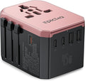 EPICKA Universal Travel Adapter GaN 45W, European Travel Plug Adapter with PD&QC Fast Charging(2 USB-A & 3 USB-C Ports) - Worldwide Travel Essentials, International Power Adapter for UK/US/AU