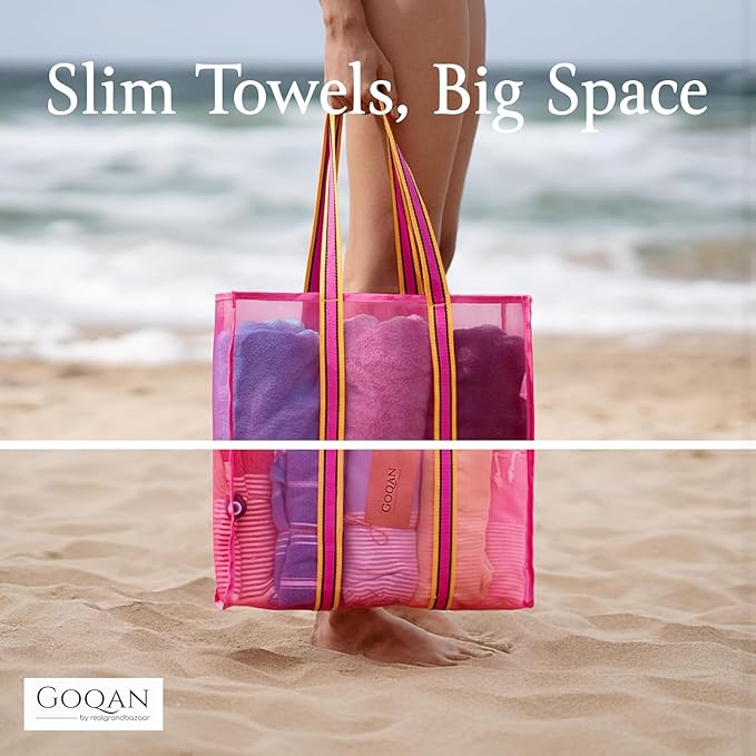 Goqan Turkish Beach Towels Oversized 6 Pack 39x71, Large Beach Blankets, 100% Cotton Sand Free, Quick Dry Towel Set, Pool Essentials for Family on Airplane, Travel, Beach Bag, Lightweight -Beige