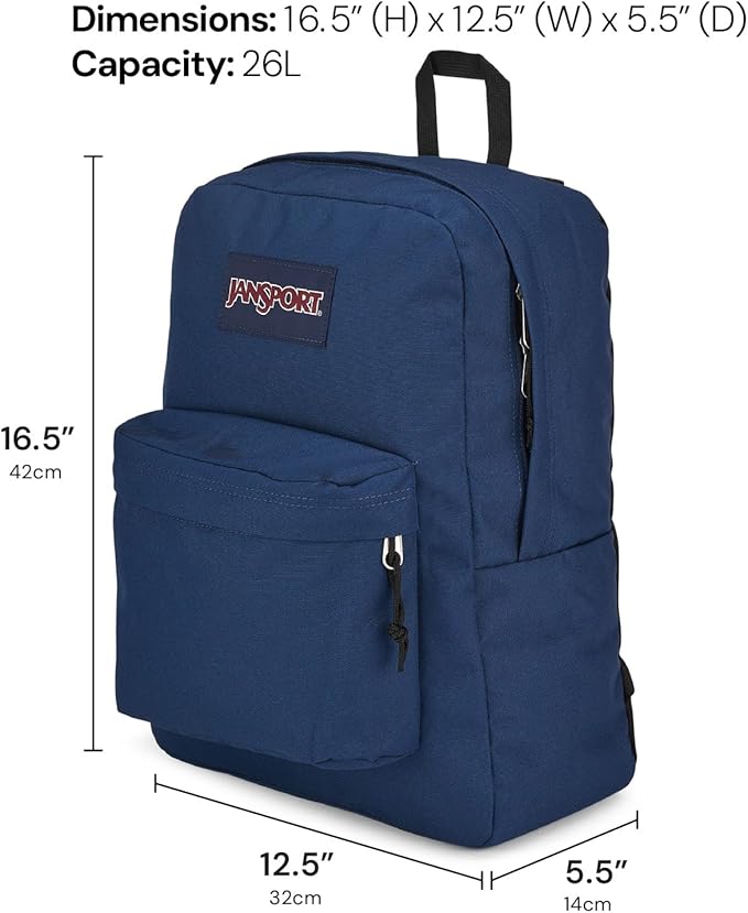JanSport SuperBreak Plus Backpack with Padded 15-inch Laptop Sleeve and Integrated Bottle Pocket - Spacious and Durable Daypack for Work and Travel - Sprayed Stars Black