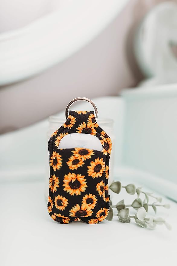 Daisy Lane Hand Sanitizer Holder for Backpack Kids Travel Size Baseball Softball Keychain
