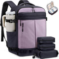 LOVEVOOK 40L Travel Backpack for Women Men, Airline Approved Carry On Luggage with 3 Cubes Accessories, TSA Personal Item Travel Cruise Essentials, Waterproof Weekender Overnight Bags fits 17" Laptop