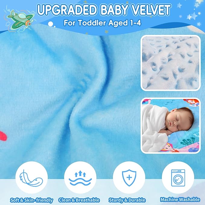 Gocozy Toddler Airplane Bed with Blanket, Airplane Seat Extender for Kids, Travel Essentials for Kids, Dinosaur