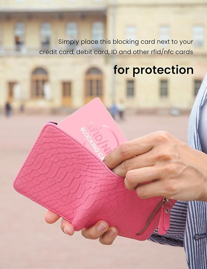 WHonor RFID Blocking Card 6 Pack, One Card Protects Entire Wallet for Women, Credit Debit Card Protector, Anti-Theft NFC Contactless Blocker