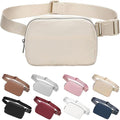 Belt Bag for Women Fanny Pack Dupes, Fashion Crossbody Waist Pack Bag with Adjustable Strap, Everywhere Belt Bag for Travel Outdoors Running Hiking（Ivory White）