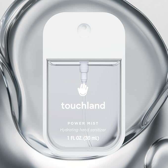 Touchland Hydrating Hand Sanitizer Spray – UnscentedTrio Set, Dye Free – 3 x 1 FL OZ Travel Size Mists