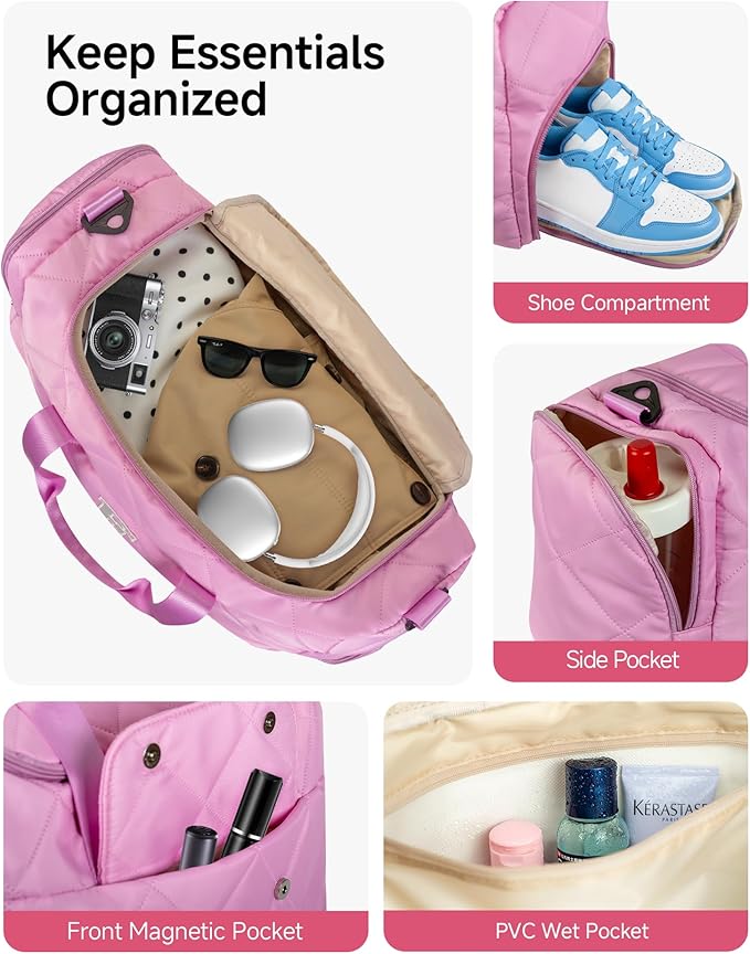 Elilier Gifts for Girl Teen Girls, Duffle Bag for Travel, Dance Bag for Girls, Birthday Gift for Daughter Granddaughter Niece, Personalized Gift for Her, Girls Weekend Gifts, Graduation Gift
