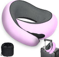 Neck Pillow for Airplane Travel, Comfortable Travel Neck Pillow for Long Flights, Ergonomic Airplane Pillow for Sleeping (Pink, J10)