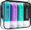 Reusable Silicone Travel Bottles for Toiletries TSA Approved, Leak Proof Travel Size Bottles Refillable Travel Containers for Shampoo Conditioner Mini Bottles 3 oz