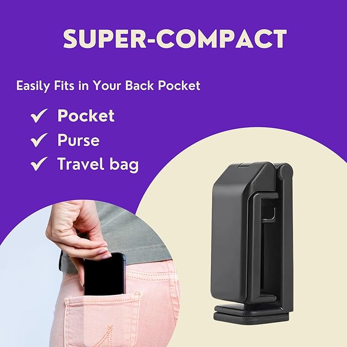 Phone Loops Universal Hands-Free Phone Holder, 360 Rotation, Compact & Travel-Friendly, Suitable for Smartphones