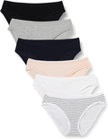 Amazon Essentials Women's Breathable Cotton Bikini Brief Underwear with Full Coverage, Multipacks