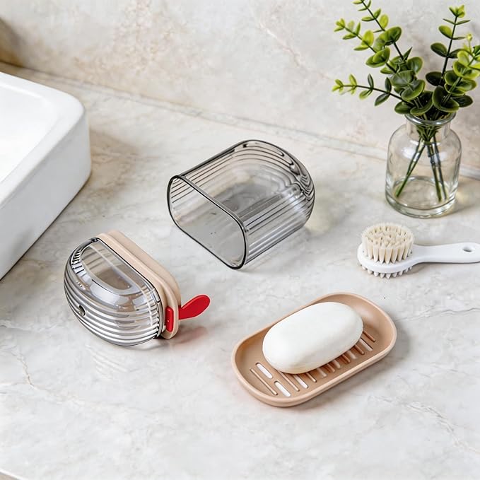 2 Pack Small Travel Soap Case, Leakproof Soap Container, Portable Bar Soap Container Holder for Gym, Camping Essentials, Hiking, Travel Size