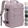 Pritent Travel Backpack for Women Man, Waterproof Personal Item Travel Bag Airline Approved Laptop Backpack Bookbag Weekender bags for Business,Travel, Work Fits 15.6 inch Laptop(Medium,Purple)