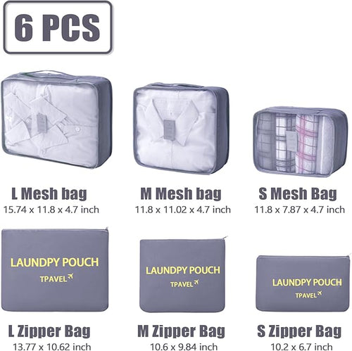 12 Set Packing Cubes for Travel Luggage Packing Bags Reusable Waterproof Suitcase Organizer Bags Set with Shoe Bag and Toiletry Bag (Grey+Wine Red)