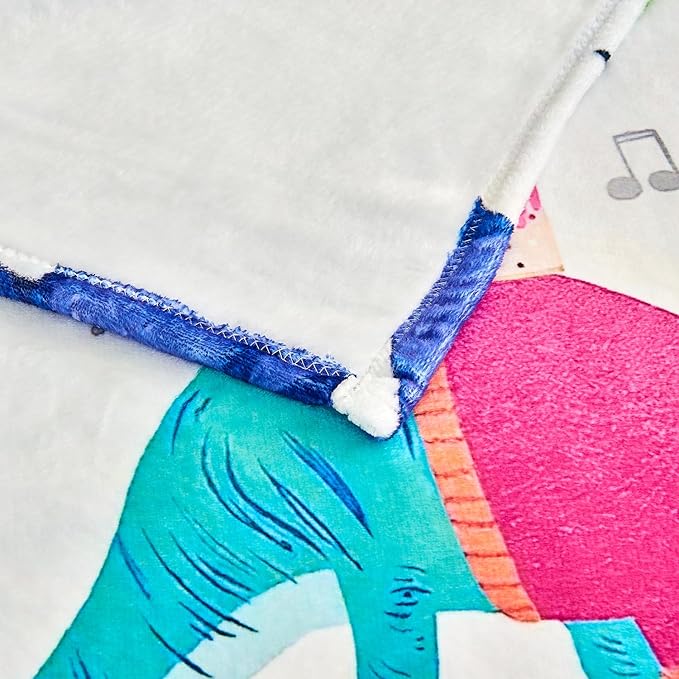 Wajade Toddler Fleece Dinosaur Blanket for Boys, Soft Throw Blanket with Dinosaur Print, Birthday Christmas Halloween Decor for Children, 50"x60"