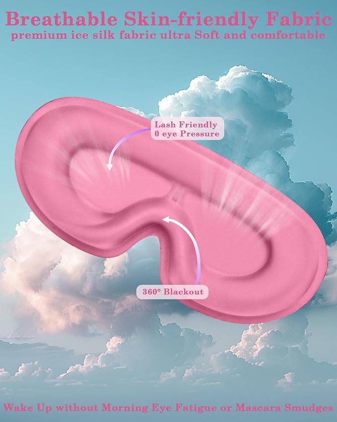 Sleep Mask, Ergonomics Contoured (Dull Pink)