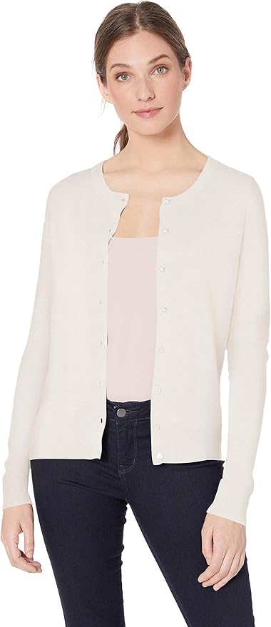 Amazon Essentials Women's Lightweight Crewneck Cardigan Sweater (Available in Plus Size)