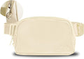 Anti-Theft Fanny Pack for Women & Men, Lightweight Secure Crossbody Waist Bag with Anti-Slip Adjustable Strap for Travel, Hiking, Running, Water-Resistant Belt Bag, Everyday Essentials Organizer Beige