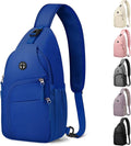 Pritent Crossbody Bags for Women Man, Waterproof Sling Bag Backpack Trendy Casual Cross Body Bags with Convertible Shoulder Strap Chest Bag for Camping Hiking Travel Essentials (Royal Blue, Large)