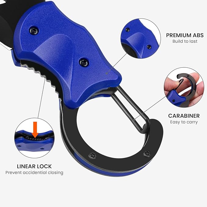 FUNBRO Small Pocket Knife for Men, Cool Folding Knife Box Cutter with 1.34 inch Sharp Blade, EDC Knives Tool for Everyday Carry, Great Gift for Men (Klein Blue)