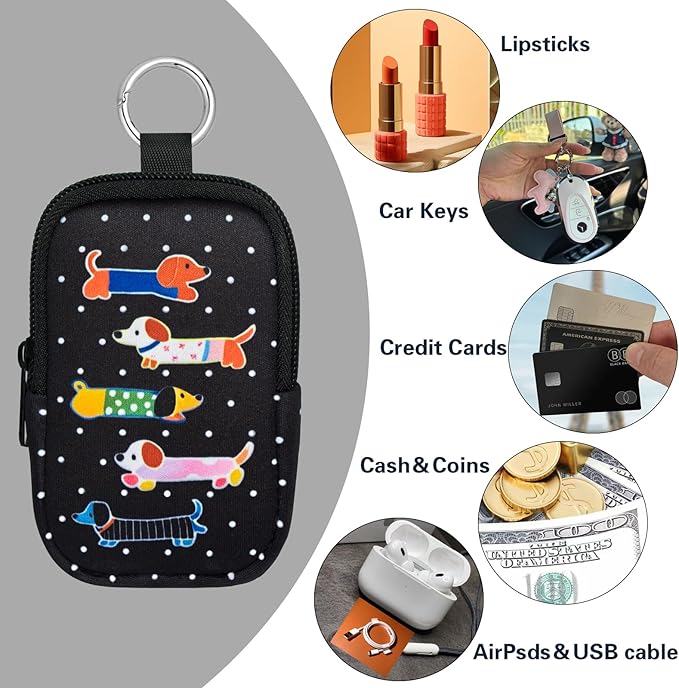Neoprene Hand Sanitizer Holder Compatible with Touchland, Shockproof Protective Sleeve with Zipper & Snap Hook, Travel Case