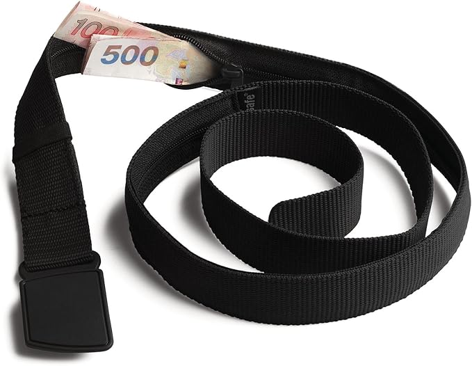Pacsafe Cashsafe Anti-Theft Travel Belt Wallet, Black