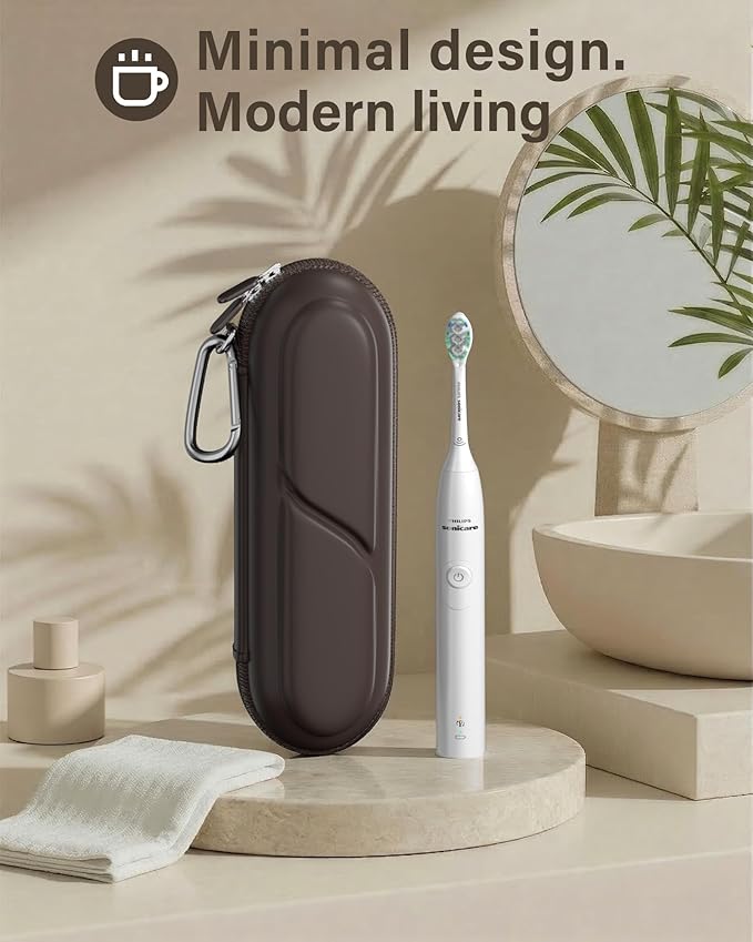 ProCase Toothbrush Travel Case for Oral-B/Oral-B Pro 1000 1500 5000 7000 7500 6000 9600/ Phlips Sonicare 4100 5100 1100 6100 5300 Oral-B iO Electric Toothbrush Portable Hard Container -Chocolate