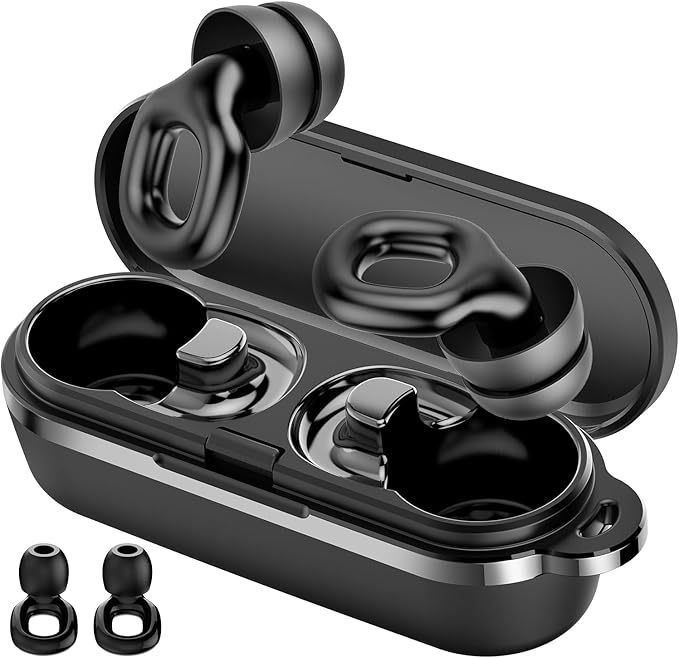 Ear Plugs for Sleeping Noise Cancelling, 35dB Noise Reduction Earplugs Reusable Soft Silicone, 14 Eartips ＆ Carry Case, Replaceable Single/Double Earpieces for Sleep, Focus, Events, Noise Sensitivity