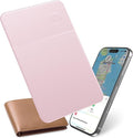 Slim Rechargeable Wallet Tracker Card – Ultra-Thin Item Locator for Wallet, Luggage & Passport, Compatible with iOS (iOS Only) (Pink)