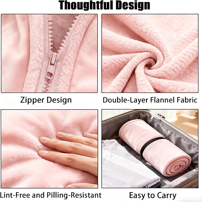 SNZ Wearable Blanket for Womens and Mens, Comfy Flannel Poncho, Snuggie Warm Shawl Wraps for Women, Birthday Gift Ideas