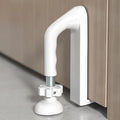 Portable Hotel Door Lock Stopper Travel Security Brace Safety, No Drill Stop Bar Fits Inward Swinging Doors Safety Self Defense Personal Protection for Apartment, White, 1 Pack
