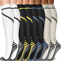 Sooverki Copper Compression Socks for Men & Women 8 Pack 15-20mmHg - Knee High Stockings Best Support for Running Athletic
