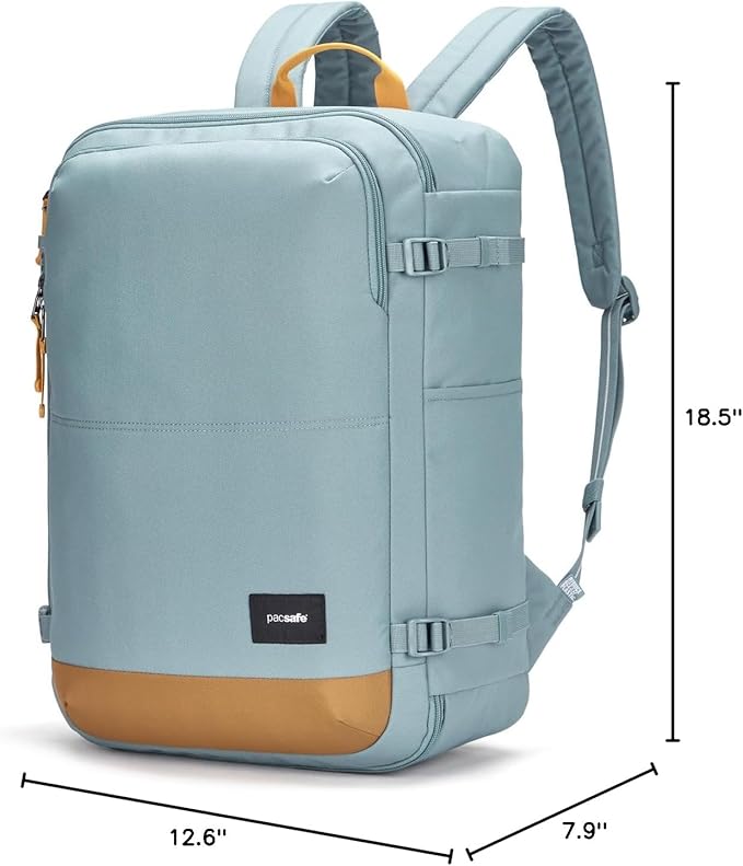 Pacsafe GO Anti Theft 34L Carry-on Backpack, Fresh Mint