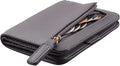 Toughergun Women’s Small Slim Leather Wallet with RFID Protection, Compact Bifold Mini Purse with Clear ID Window