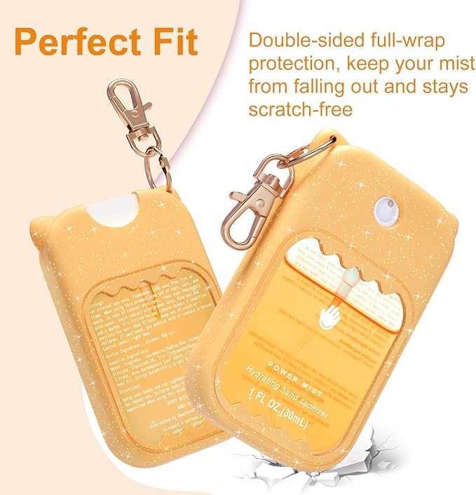 Hand Sanitizer Spray Case for Touchland Silicone Touchland Case Keychain Cute Hand Sanitizer Holder Keychain Compatible with Touch land Power Mist Gentle/Glow Mist