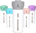 Travigo 4-in-1 Travel Dispenser Bottle, TSA Approved, Leak Proof, Four Reusable 1.4 oz. (40 mL) Toiletry Containers for Shampoo, Conditioner, Soap, Lotion, Skincare (Gray)