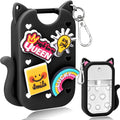 Mity rain Hand Sanitizer Spray Case Compatible With Touchland, Cute Silicone Hand Sanitizer Holder Keychain with 4 Charms, Portable Refillable Sanitizer Accessory, Gift For Women And Teens(Black)